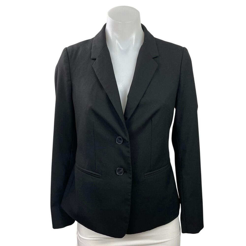 The Limited Women's Black Notch Lapel Long Sleeve Blazer Coat Jacket Size 2